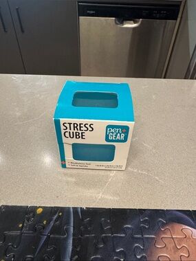 Blue Stress Cube - Mindfulness Fidget Toy